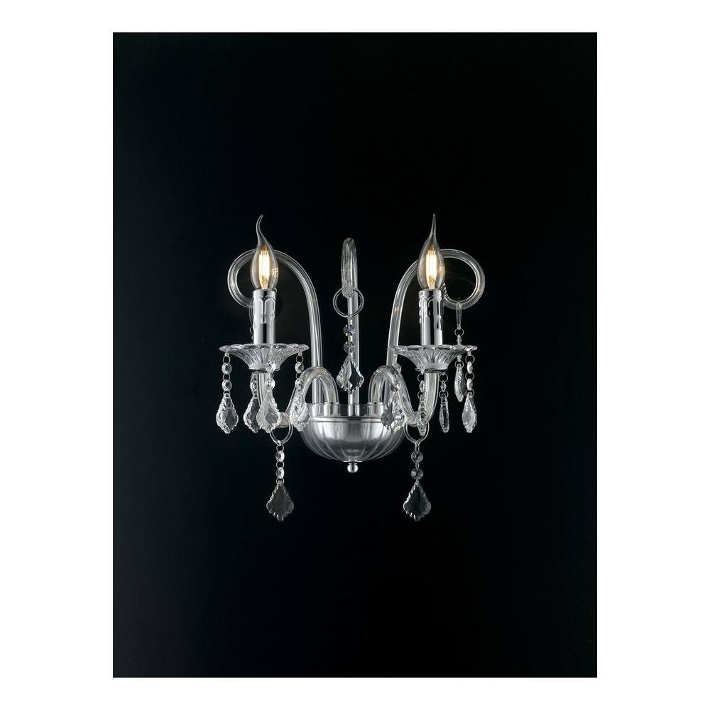 Netlighting Wall Light Chrome Crystal 32x30x22cm in Silver