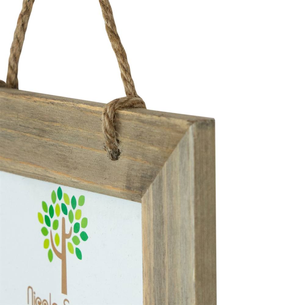 Nicola Spring Rustic Wooden Hanging 3 Photo Frame - 6 x 4" in Natural 4