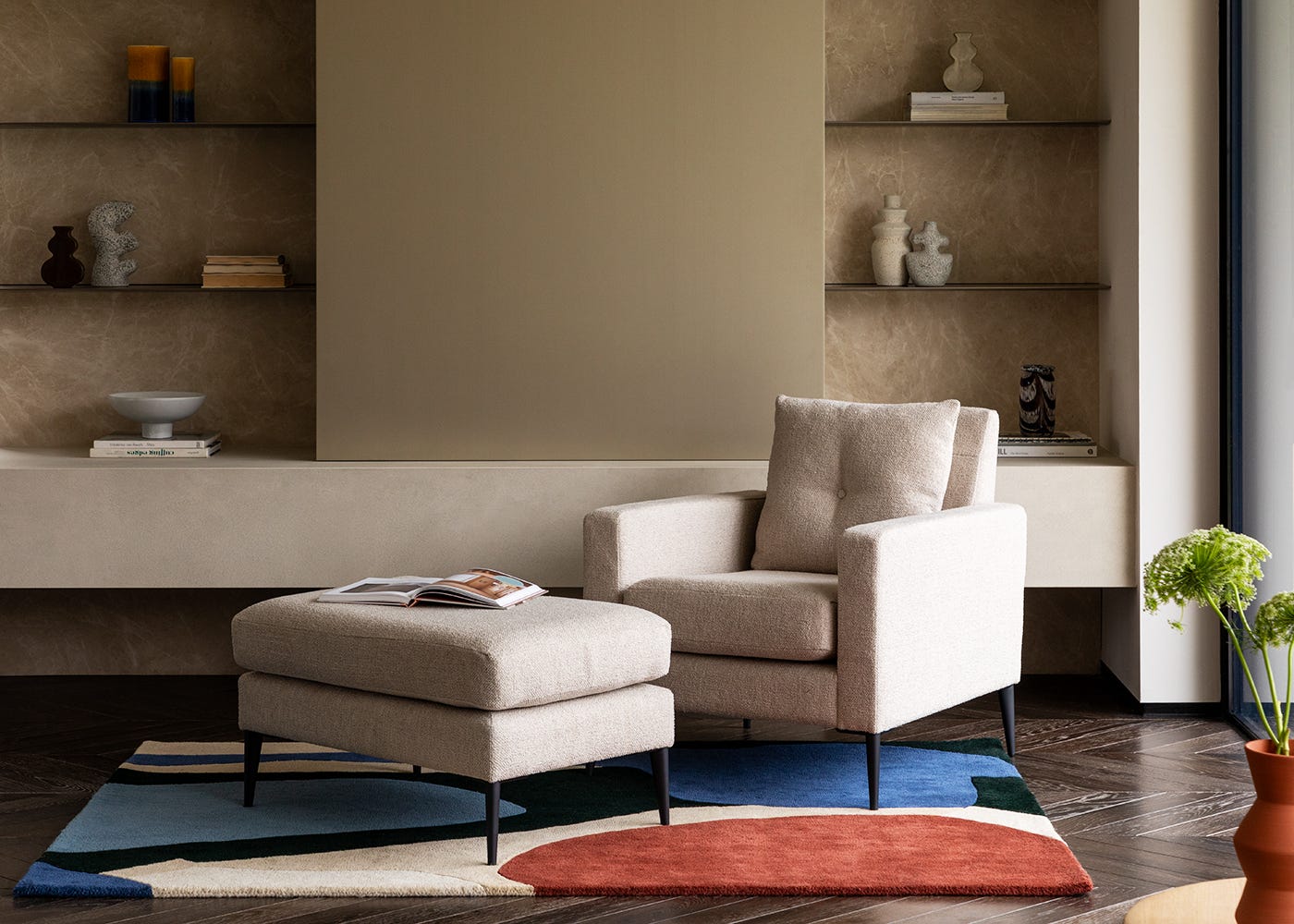 Heal's Brunel Armchair Boucle Indigo 2