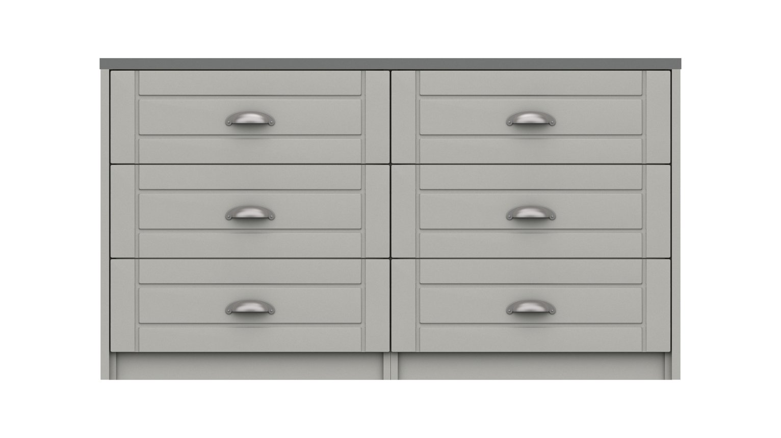 Kielder 3 + 3 Drawer Chest - Grey