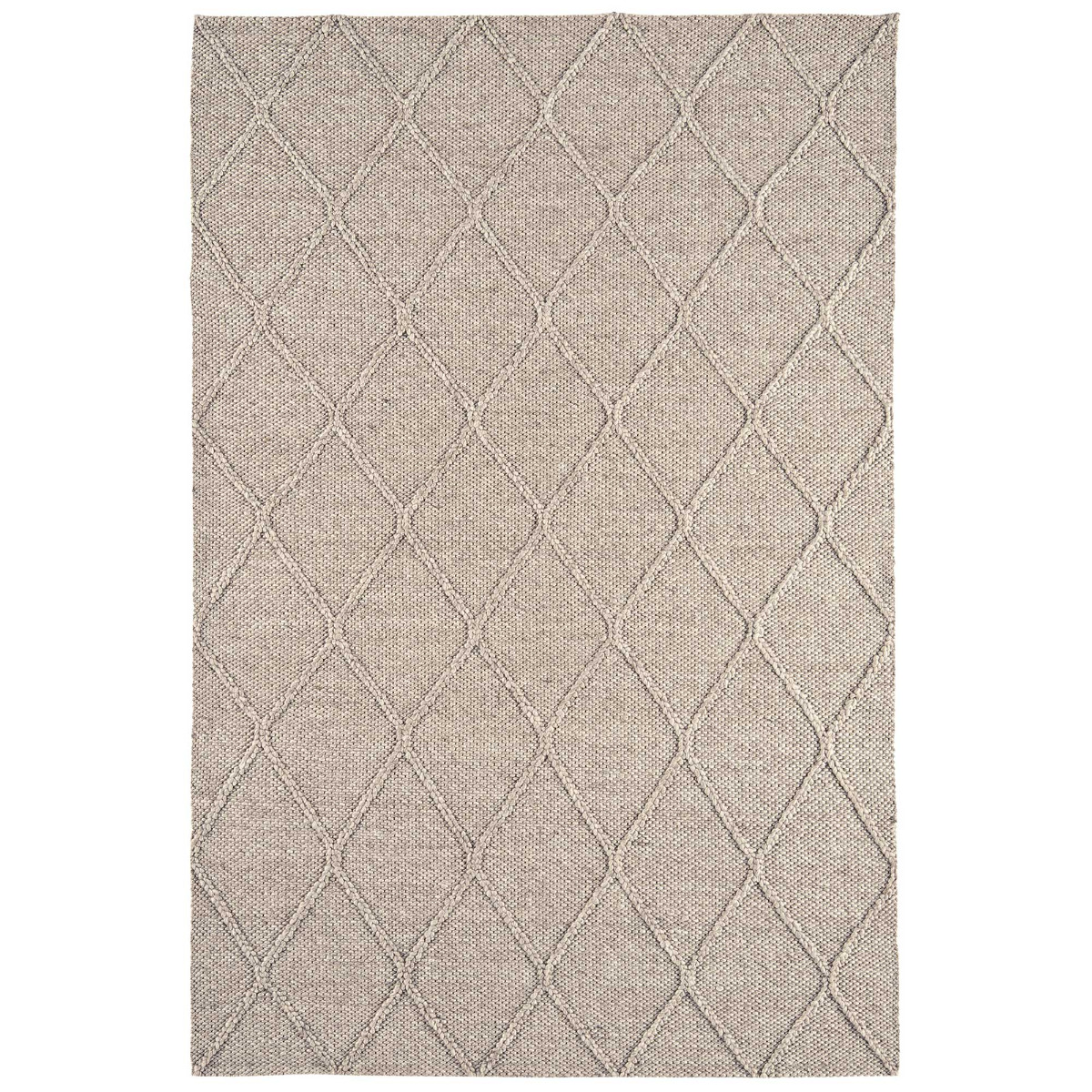 Flori Diamond Hand Woven Rug, Camel