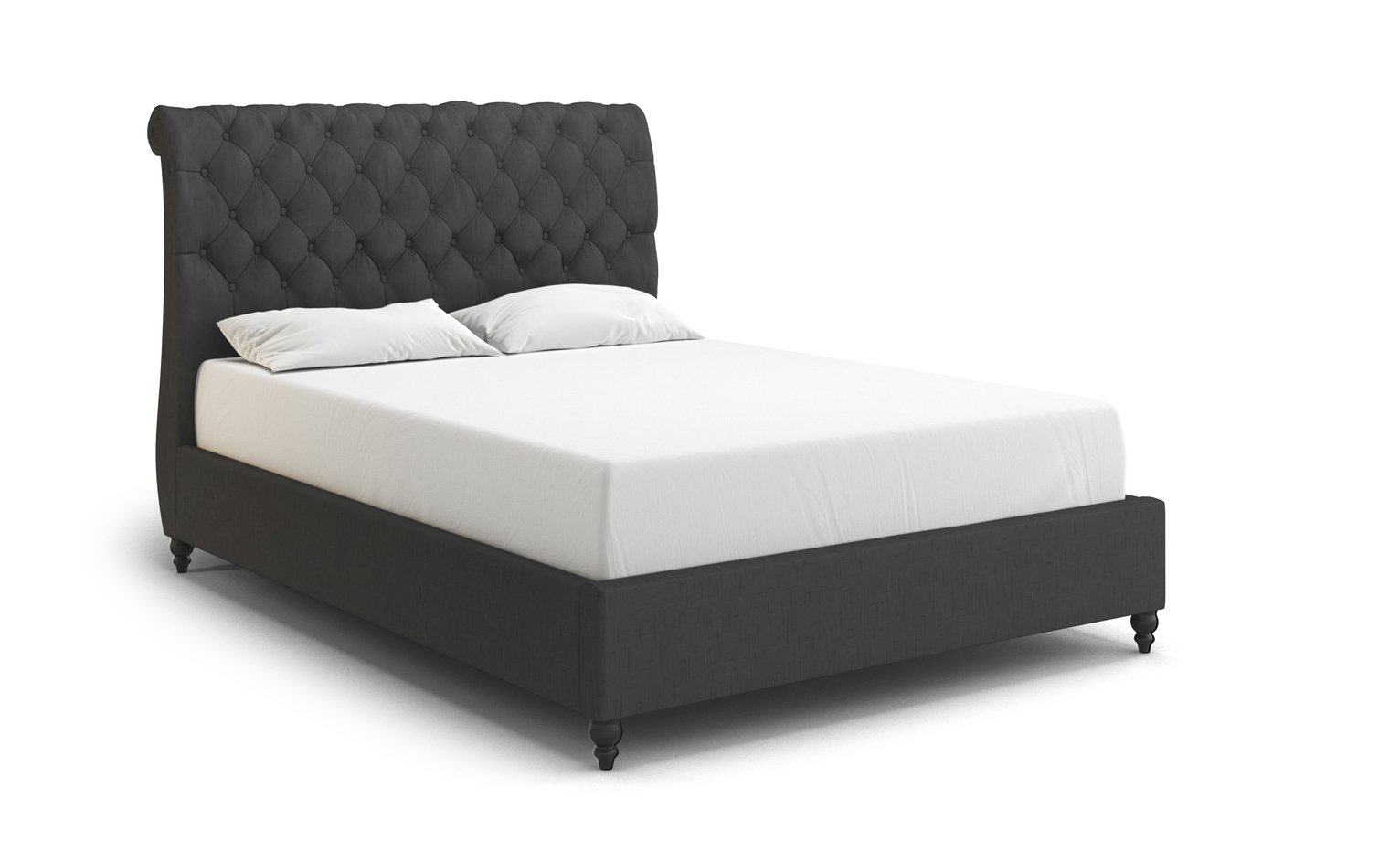 MiBed Cheshire Wool Superking Bed Frame - Charcoal