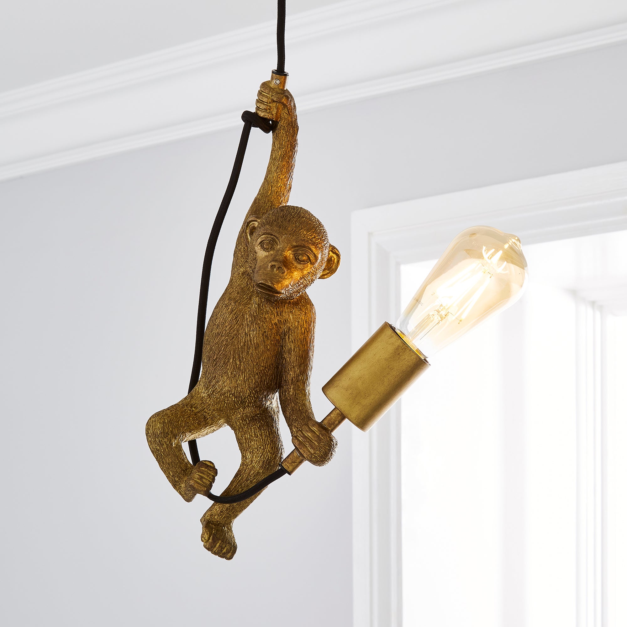 Odisha Monkey Ceiling Fitting Gold