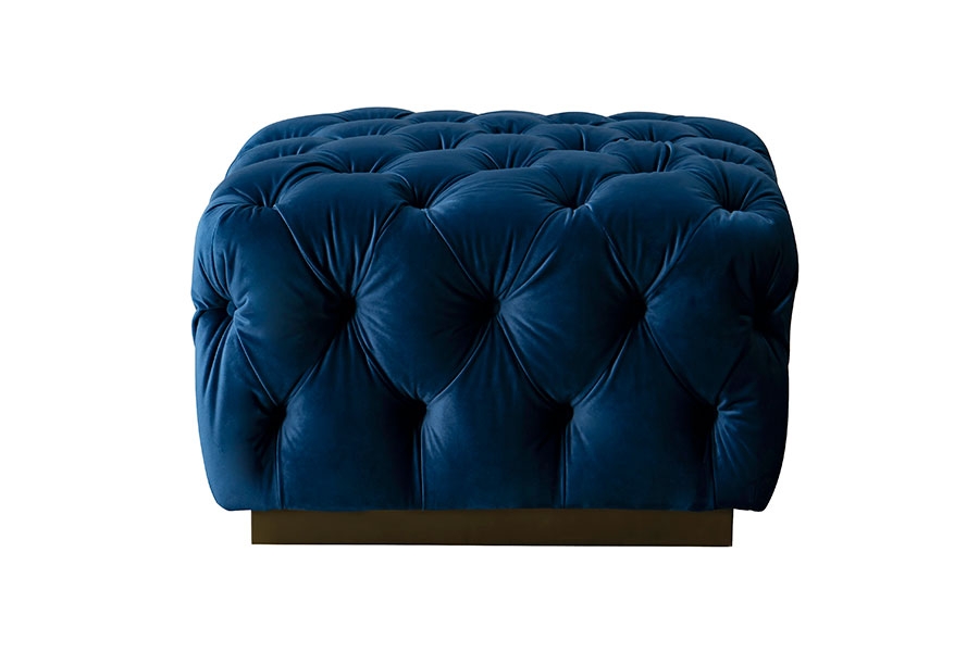 Frankfurt Footstool – Navy Blue