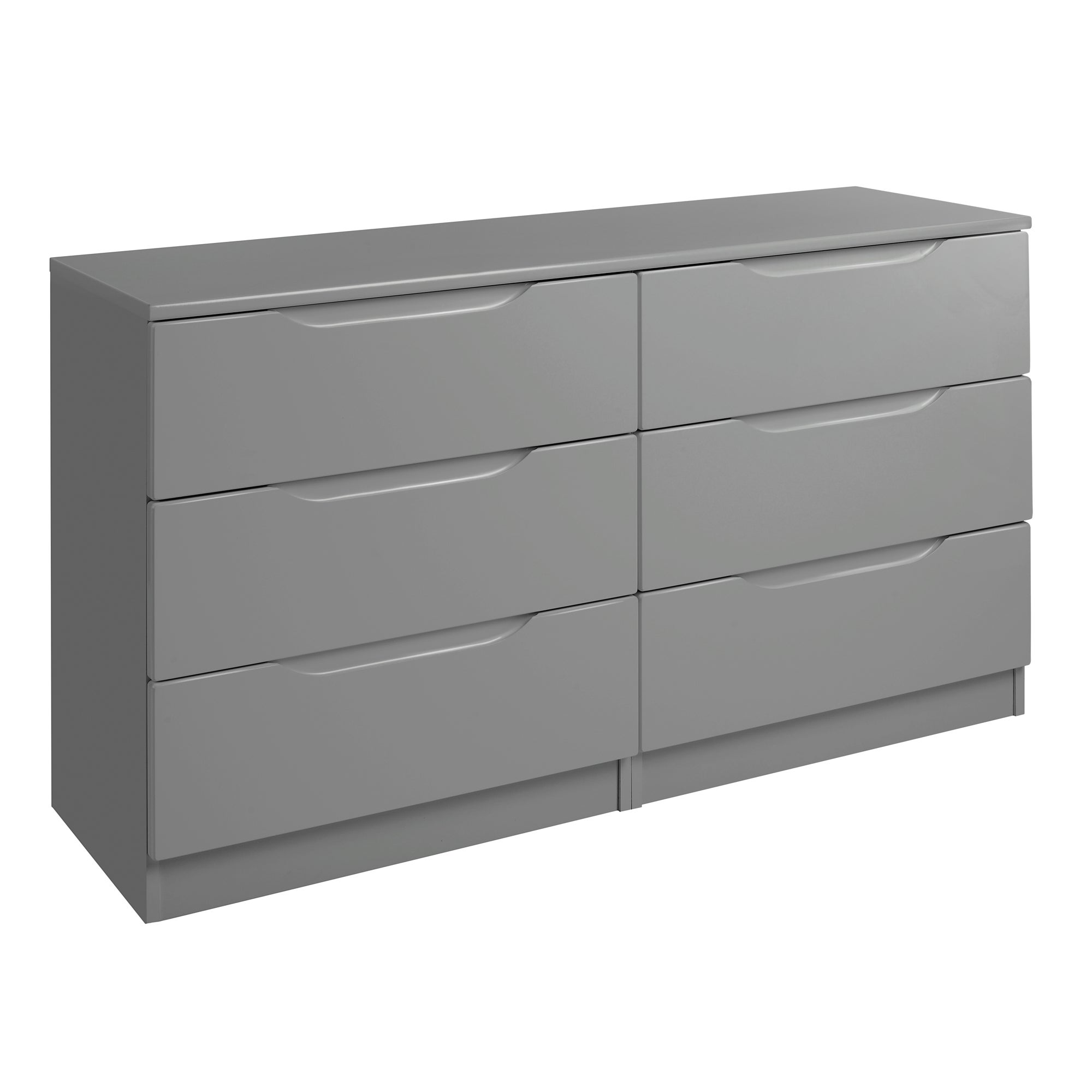 Legato Grey 6 Drawer Wide Chest Grey