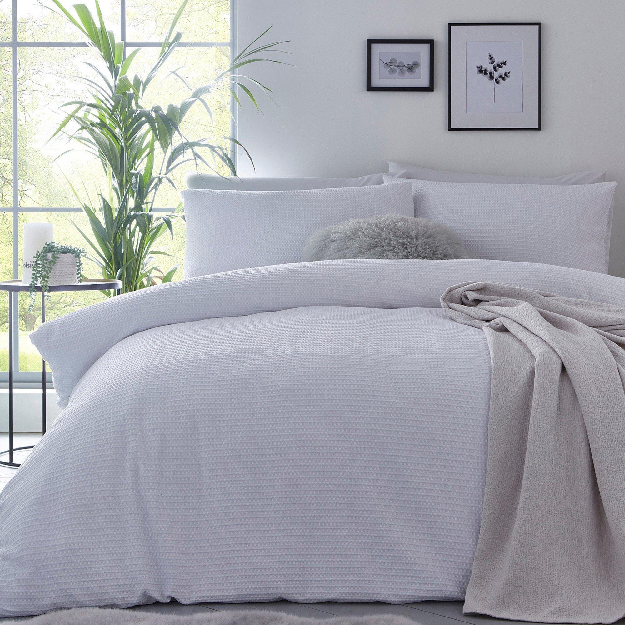 Faro Waffle King Duvet Set