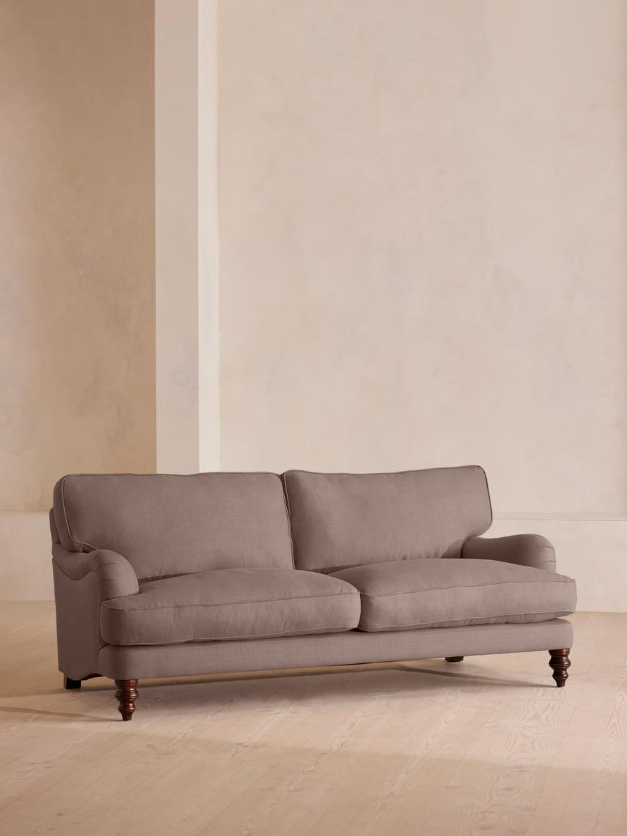 Arundel Three Seater Sofa, Linen, Mushroom