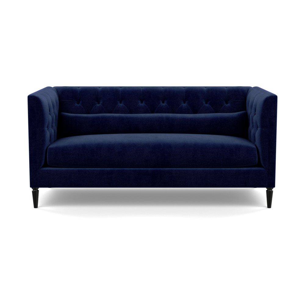 Heal's Balmoral 3 Seater Sofa Smart Luxe Velvet Midnight Black Feet