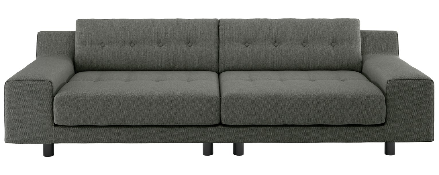 Habitat Hendricks 4 Seater Fabric Sofa - Charcoal