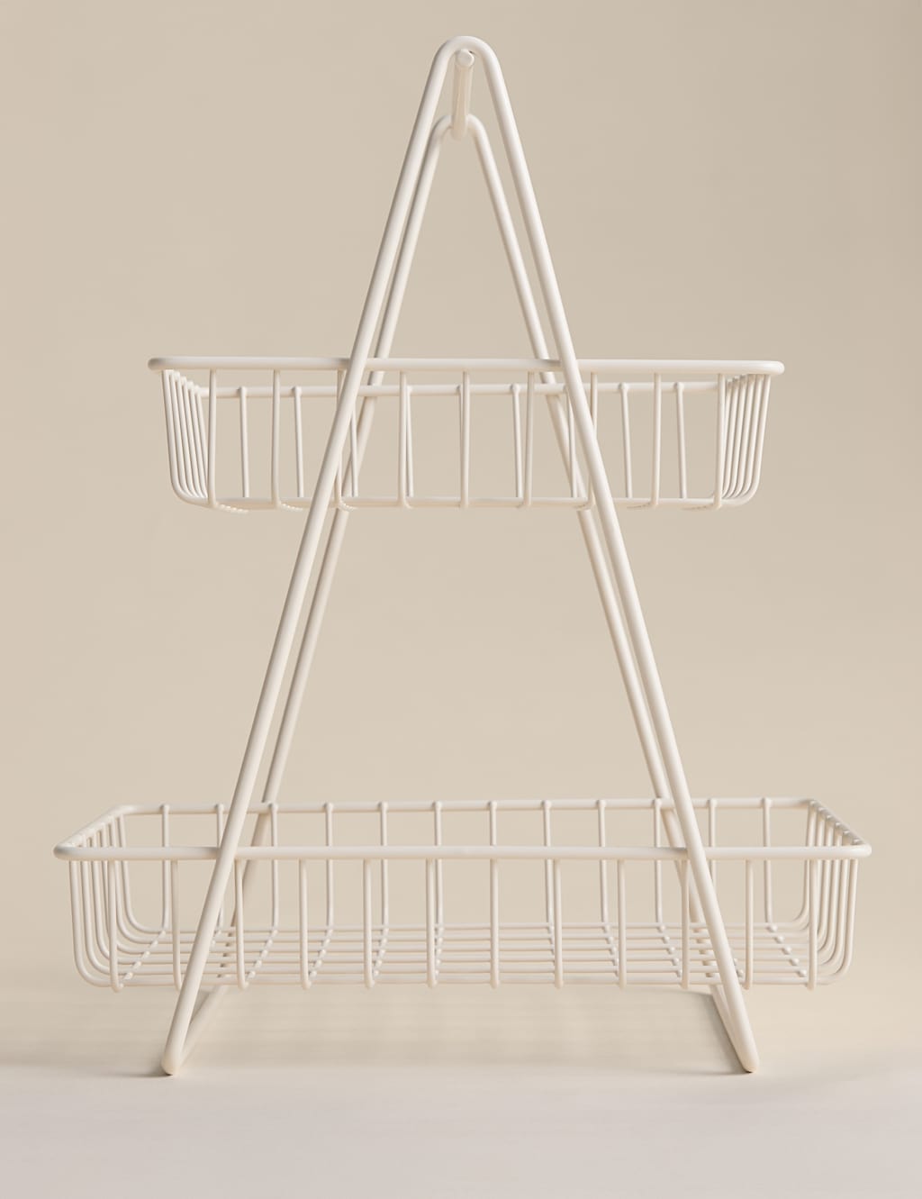 M&S 2 Tiered Wire Storage Cream