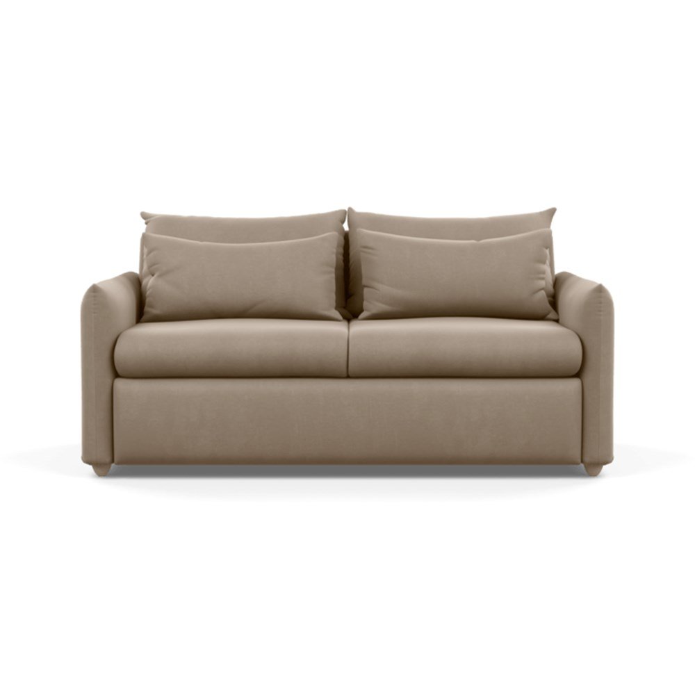 Heal's Pillow Sofa Bed Smart Velvet Dove Natural Feet