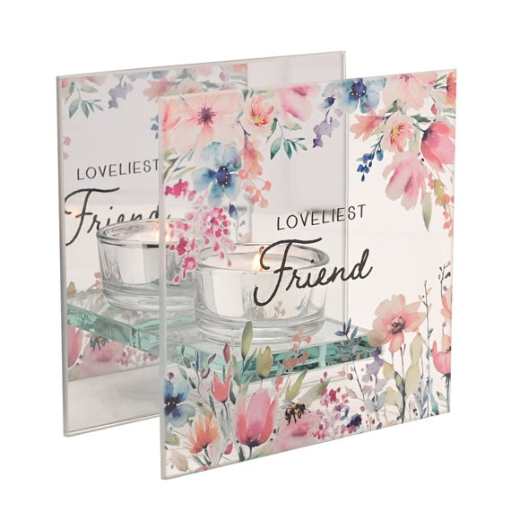 The Cottage Garden Floral Glass Tealight Holder 5
