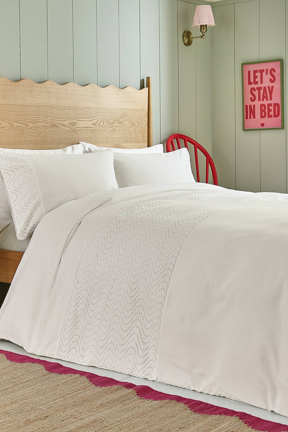 Helena Springfield 'Margo Embroidery' Cotton Duvet Cover Set in White
