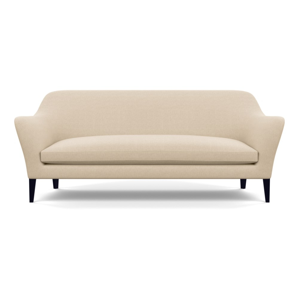 Heal's Wallis 4 Seater Sofa Brushed Cotton Oat Black Feet