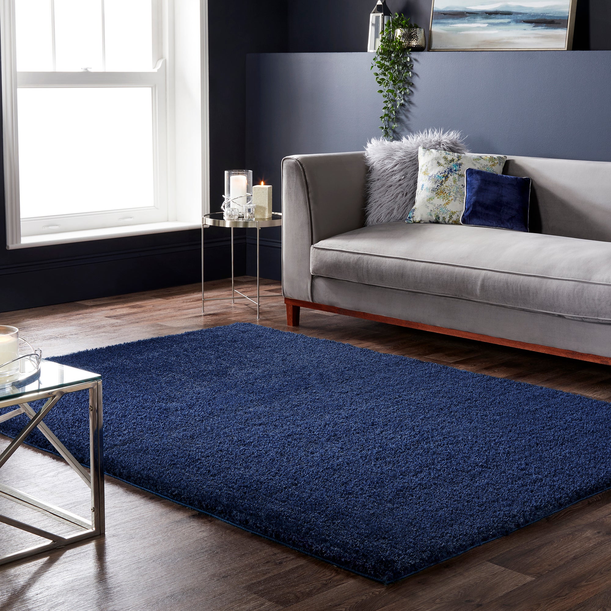 Velvet Rug Velvet Dark Blue