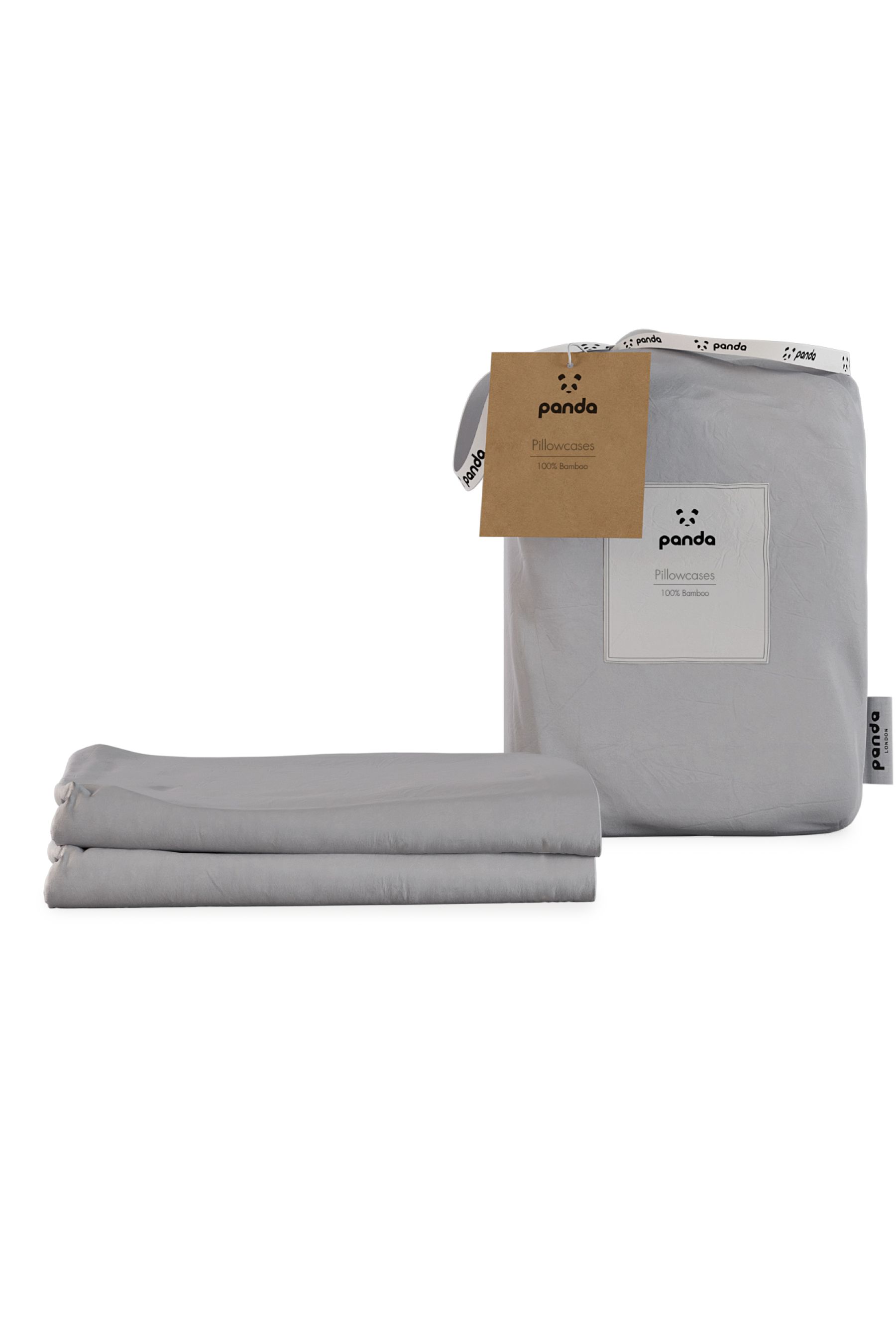 Panda London 100% Bamboo Pillowcases in Mid Grey