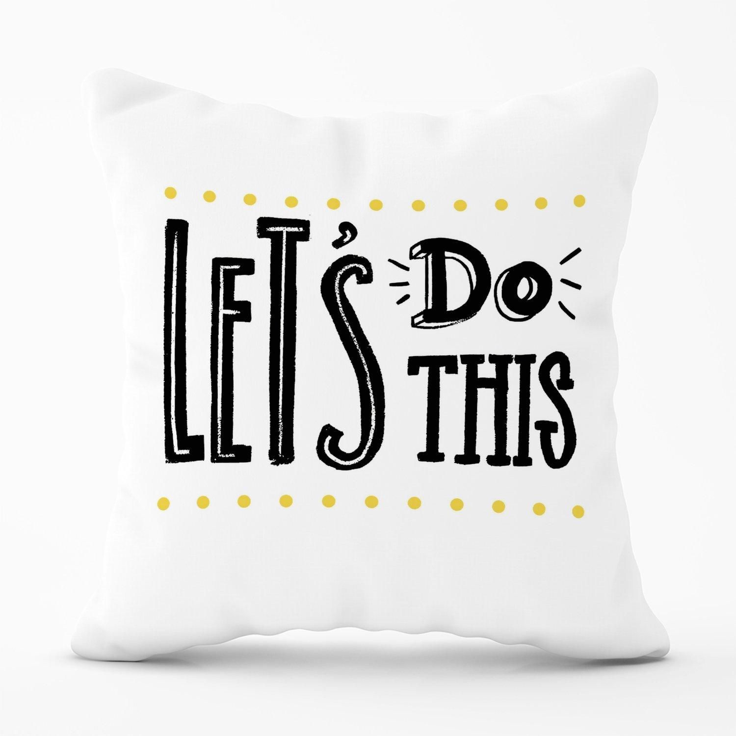 Warren Reed - Designer Let'S Do This Outdoor Cushion in Black