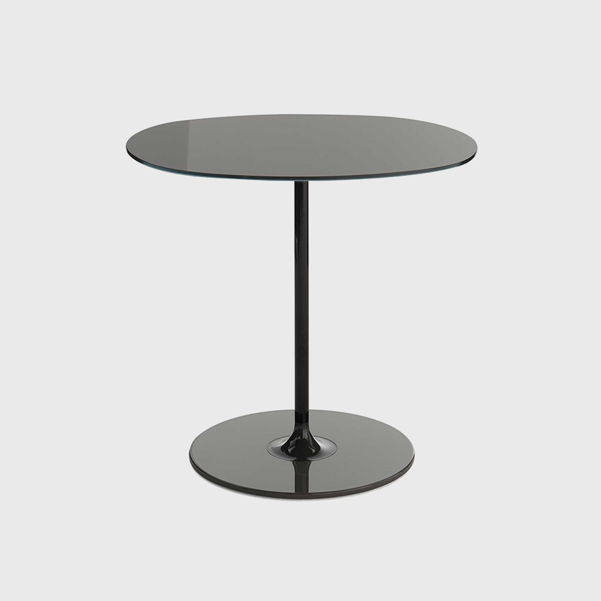 Kartell Thierry Side Table 45x45x45 Black, Round Glass | Barker & Stonehouse