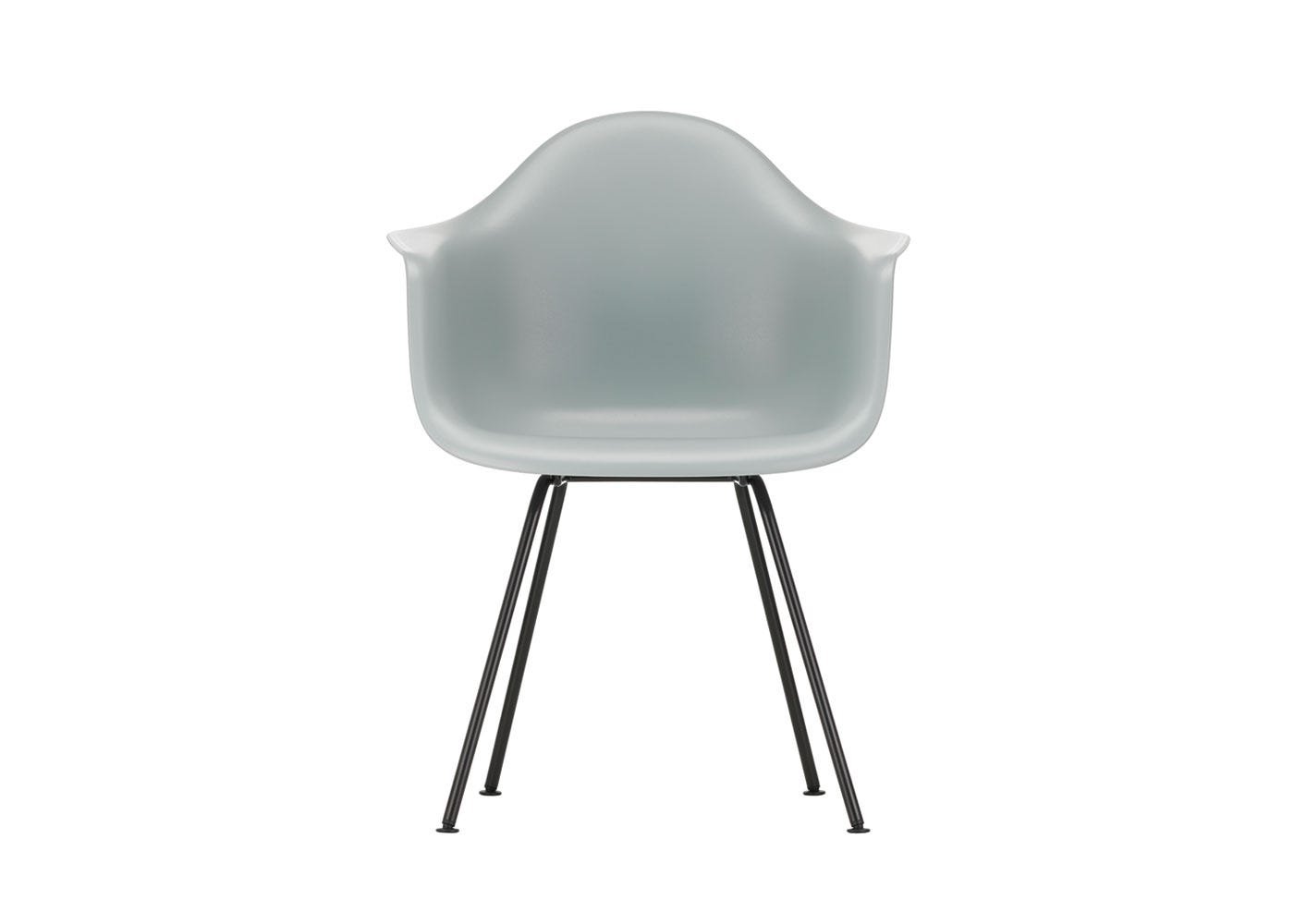 Vitra Eames DAX Armchair New Height Light Grey Basic Dark Powder Coated Base