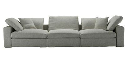 Long Island 3 Seat Sofa in Grey Marl Highland Tweed