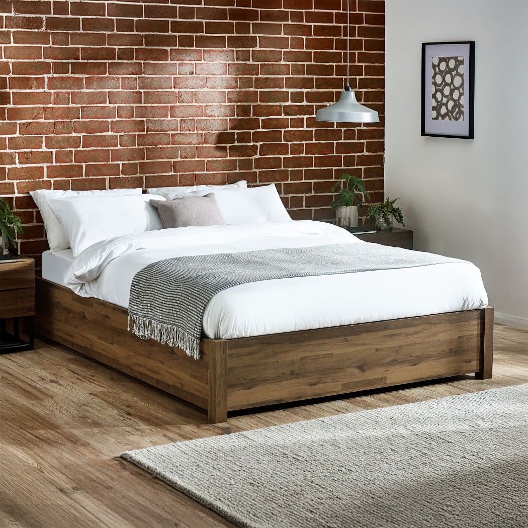 Westbrook – King Size – Platform Ottoman Storage Bed – Rustic– Wooden – 5ft - Happy Beds