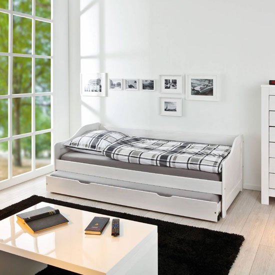 Leonie Wooden Children Single Bed In White