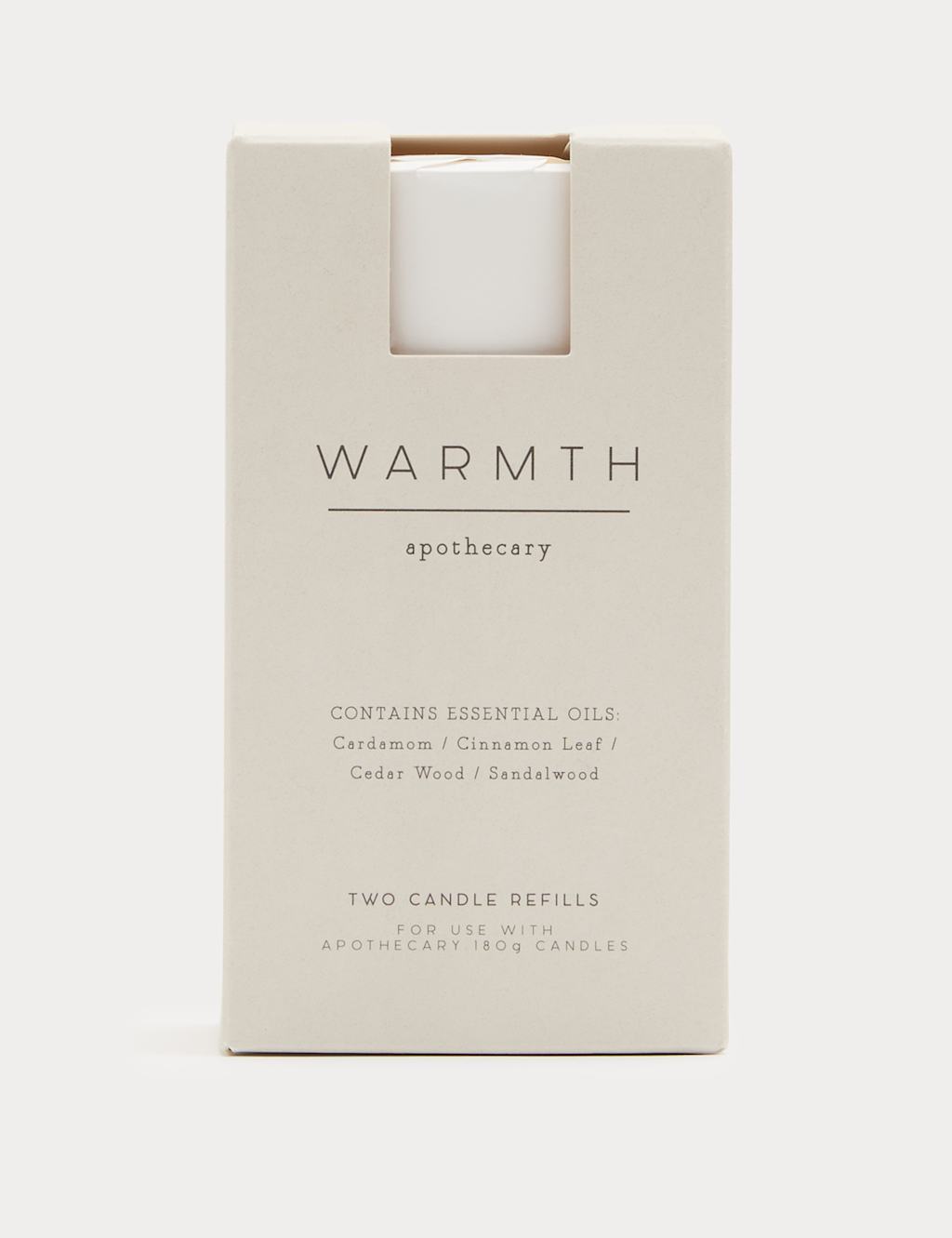 Apothecary Set of 2 Warmth Candle Refills White