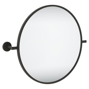 Sensio Rosa Black Round Tiltable Bathroom Mirror - 500mm