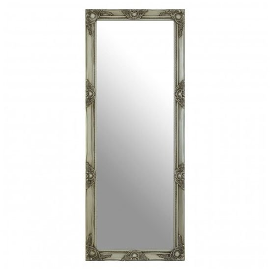 Zelman Wall Bedroom Mirror In Antique Silver Frame