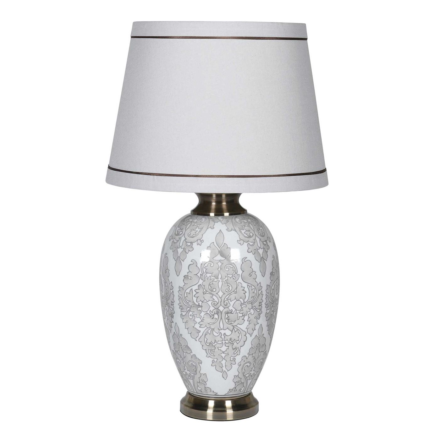Grey Pattern Table Lamp
