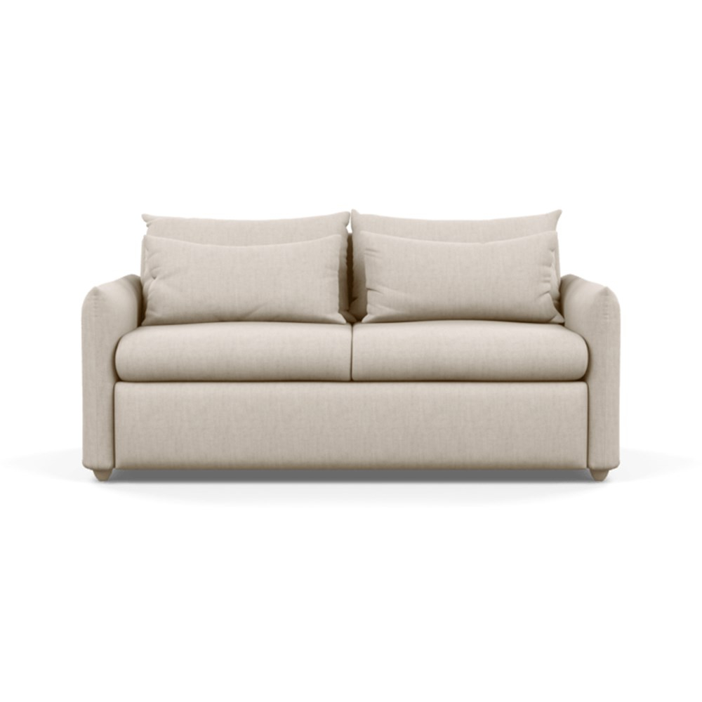 Heal's Pillow Sofa Bed Broad Weave Putty Natural Feet