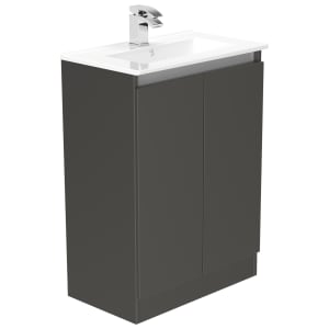 Newland Midnight Mist Slimline Basin Floorstanding Unit - 600mm