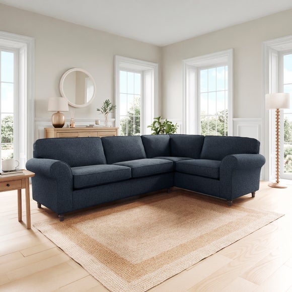 Flori Soft Chenille Corner Sofa