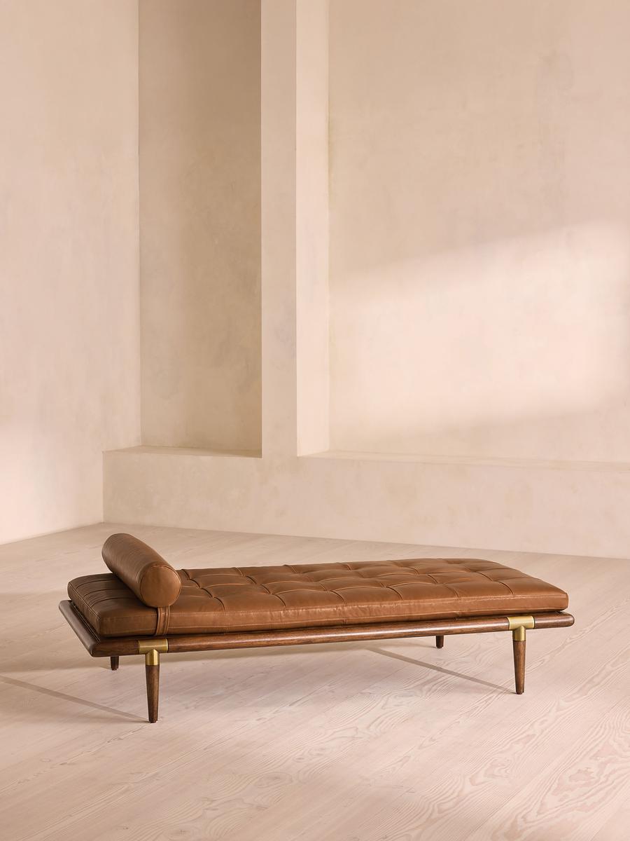 Theodore Daybed, Leather, Chestnut