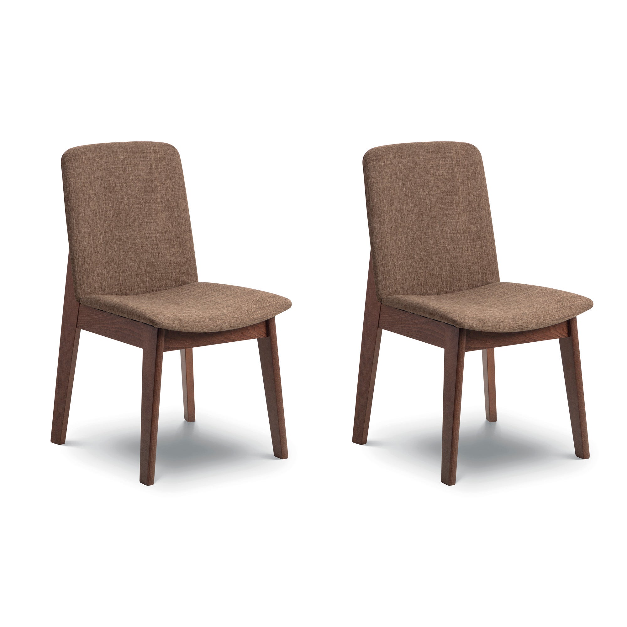 Kensington Set of 2 Dining Chairs Brown Linen Brown