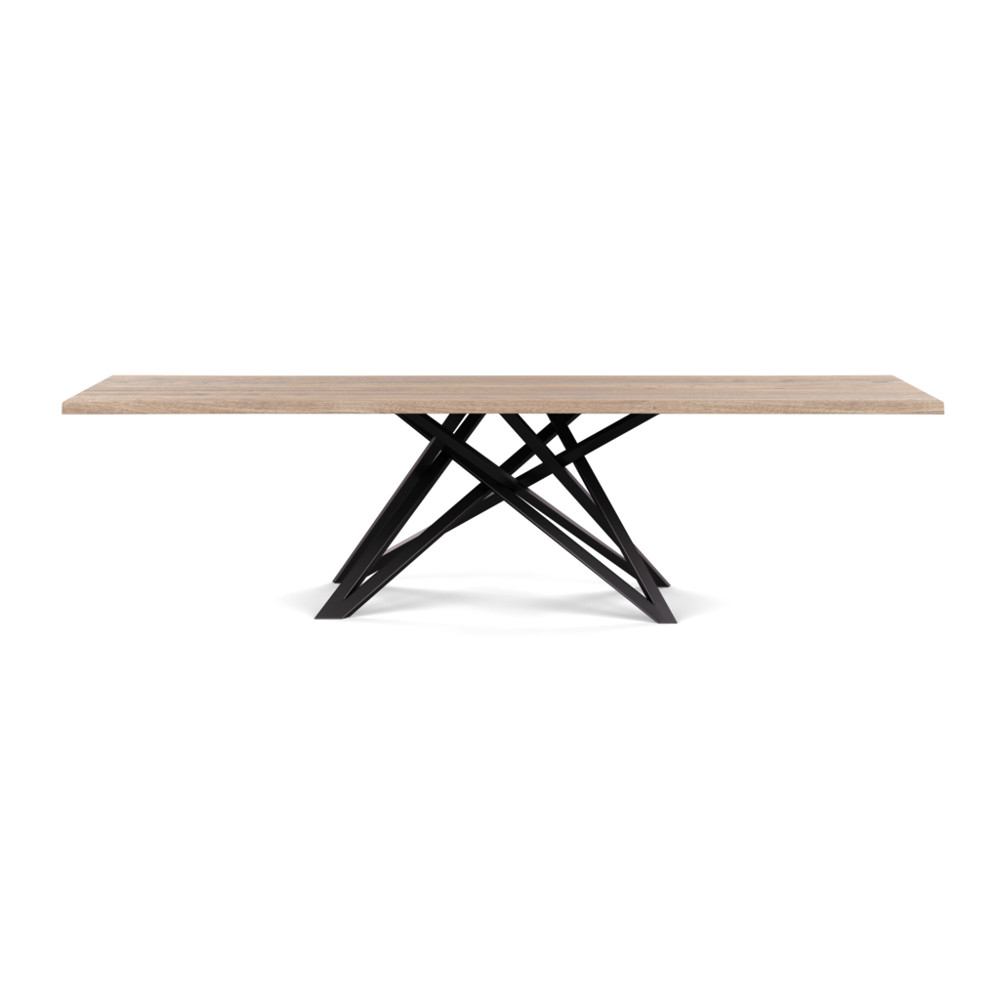Heal's Vienna Dining Table 280x100cm Grey Oiled Oak Natural Edge Not Filled