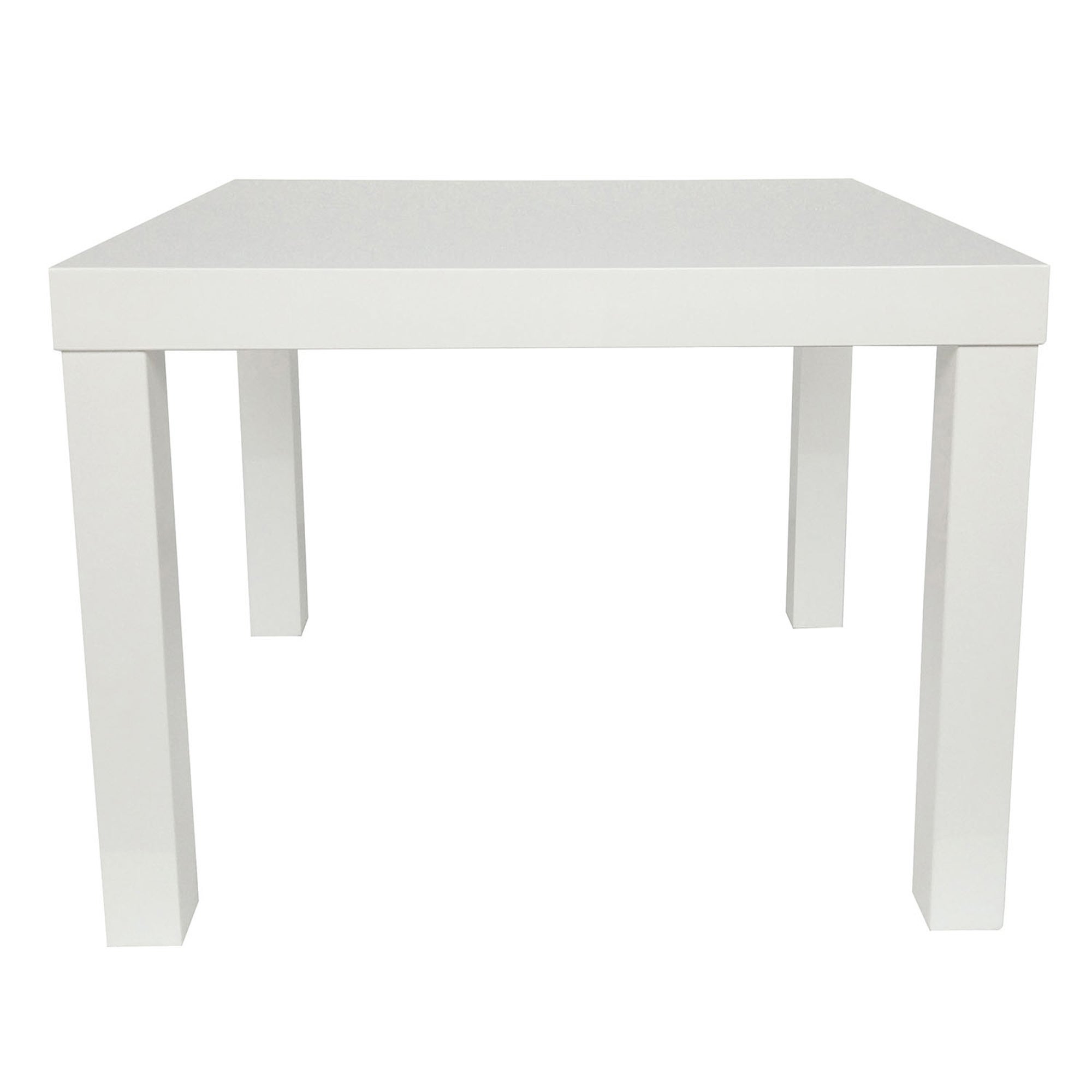 Puro Wooden High Gloss End Table White