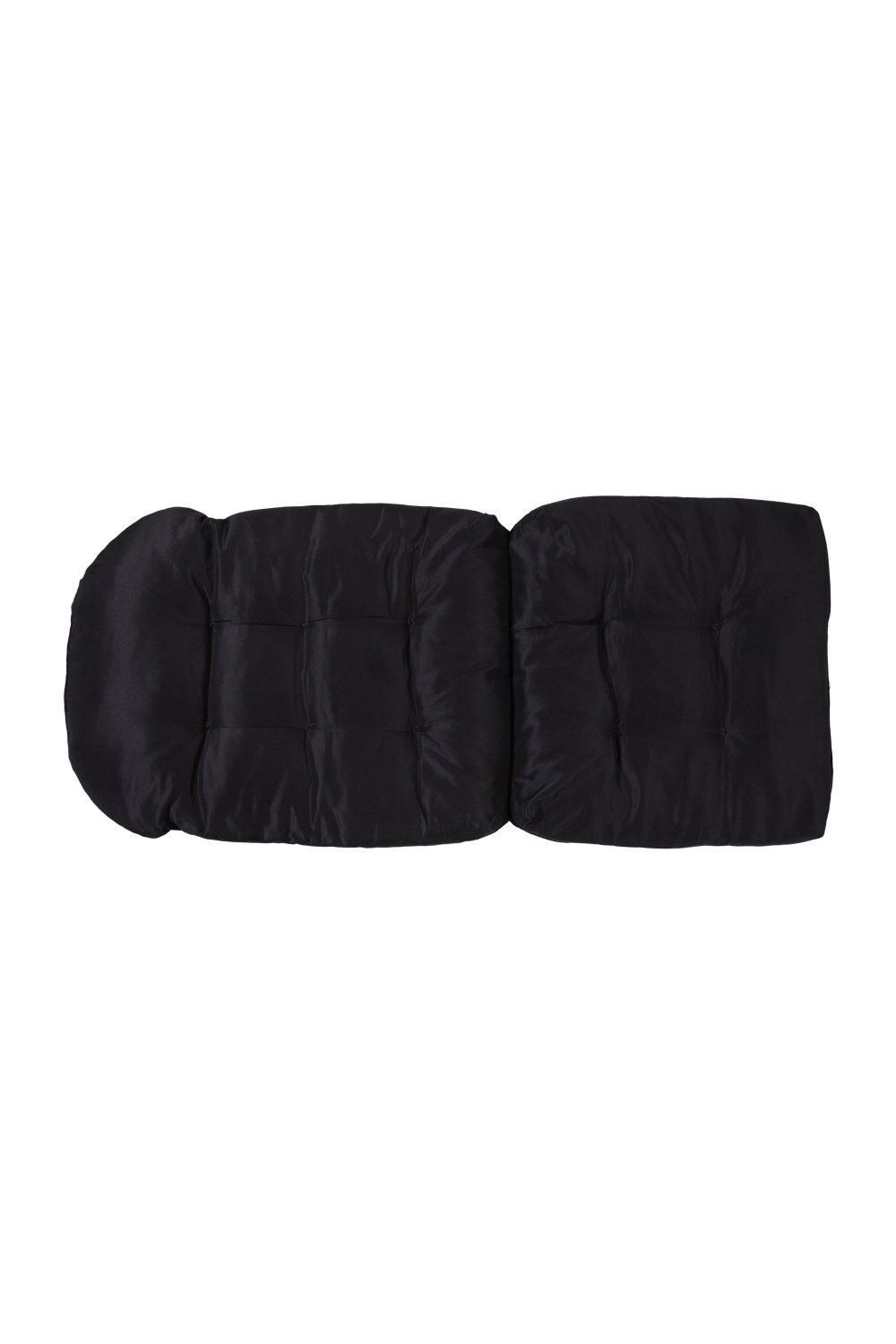 Living and Home 125CM x 53CM Outdoor Waterproof Seat Cushion with Fixing Straps in Black