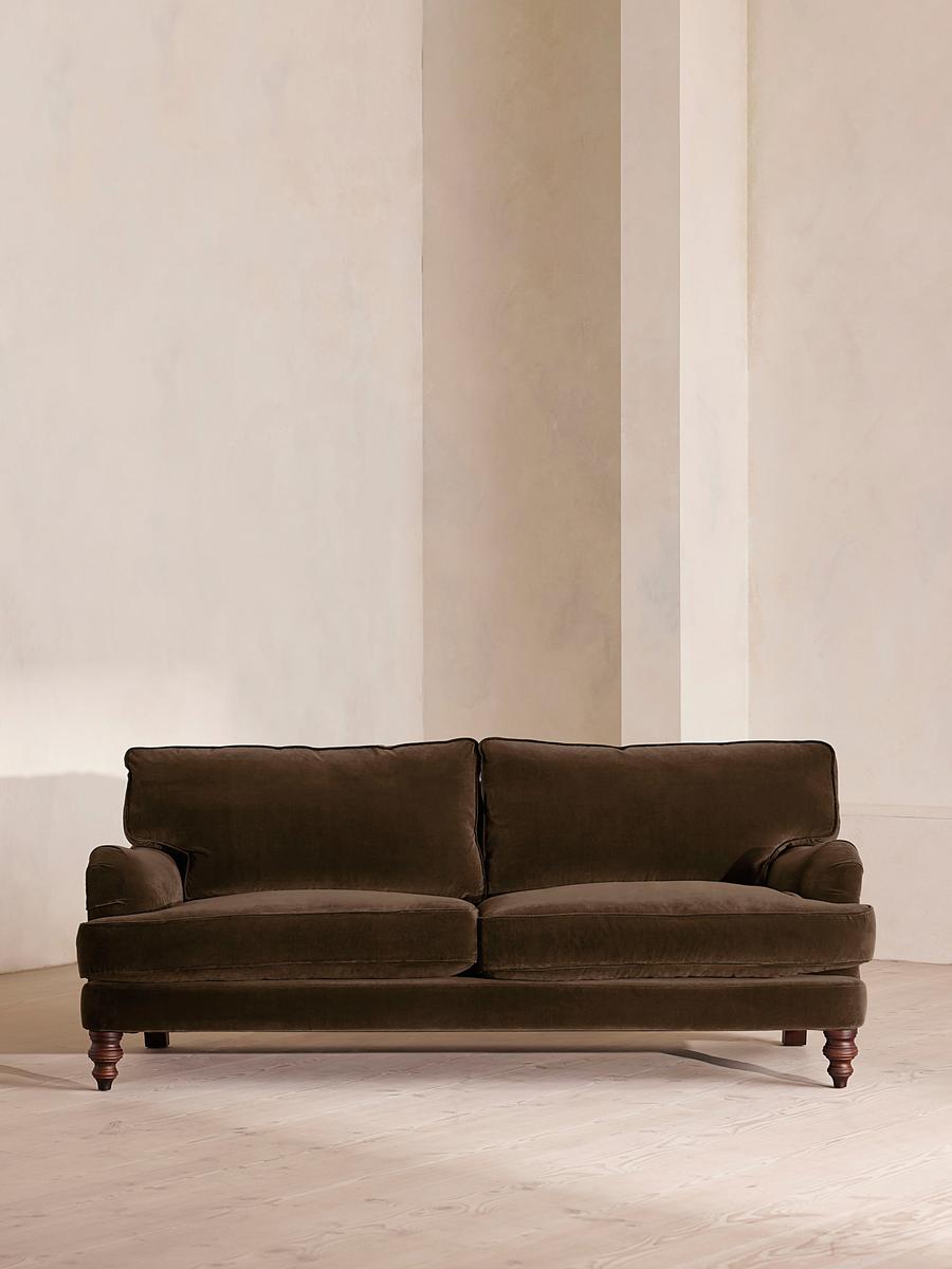 Arundel Three Seater, Sofa, Velvet, Chocolate