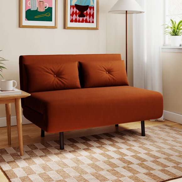 Phoebe Velvet Small Double 2 Seater Sofa Bed