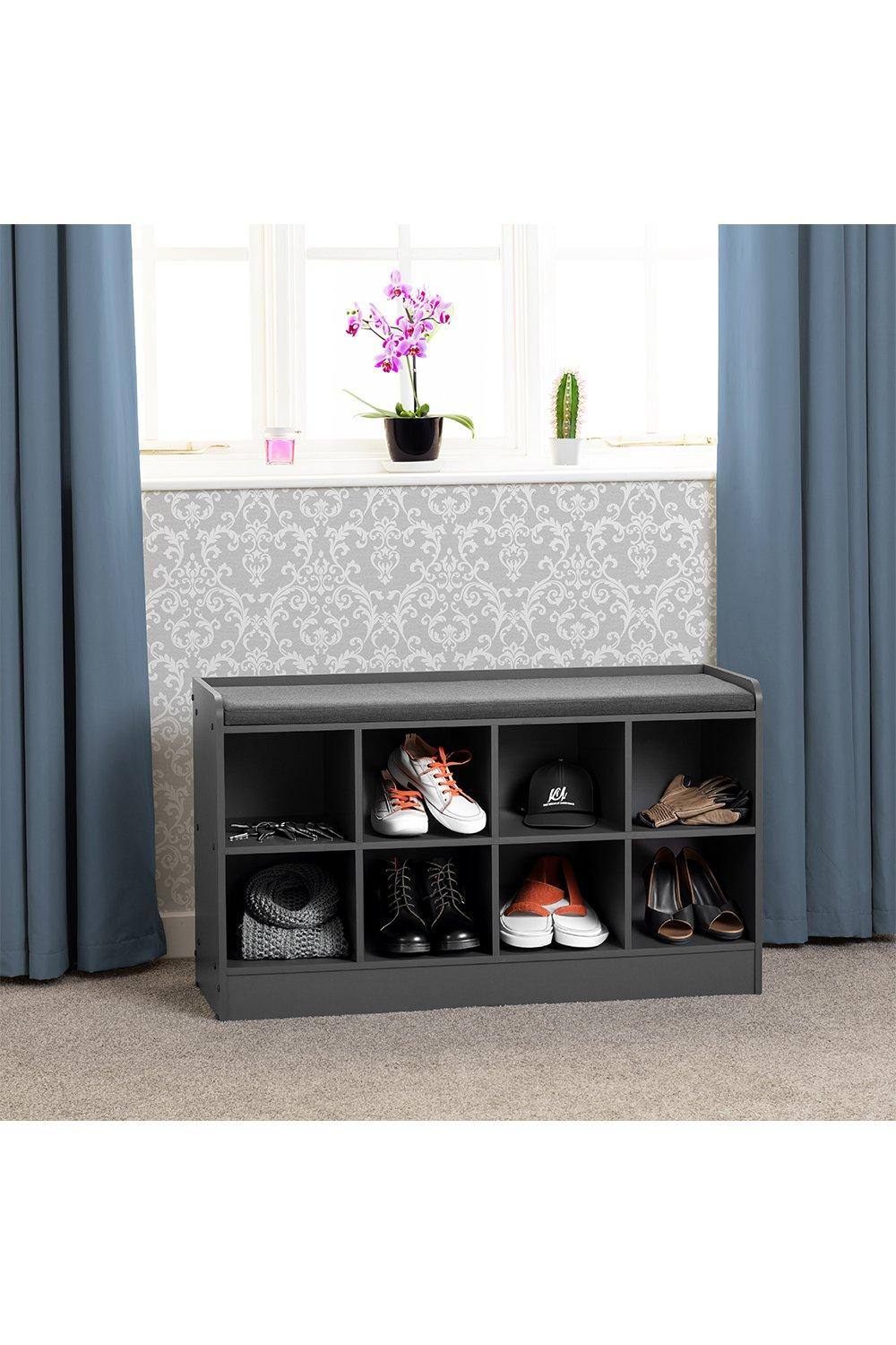 Seconique Portland Shoe Bench in Grey