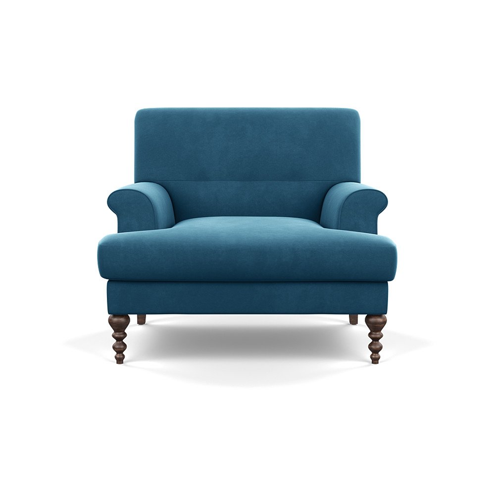SCP Oscar Formal Armchair Varese Velvet Delft Walnut Feet