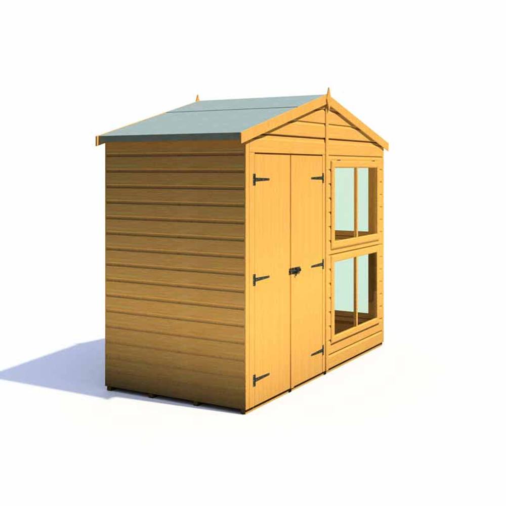 Shires Sun Hut 8 x 4 Feet Potting Shed - L119 x W244.8 x H222.5 cm in Brown 5