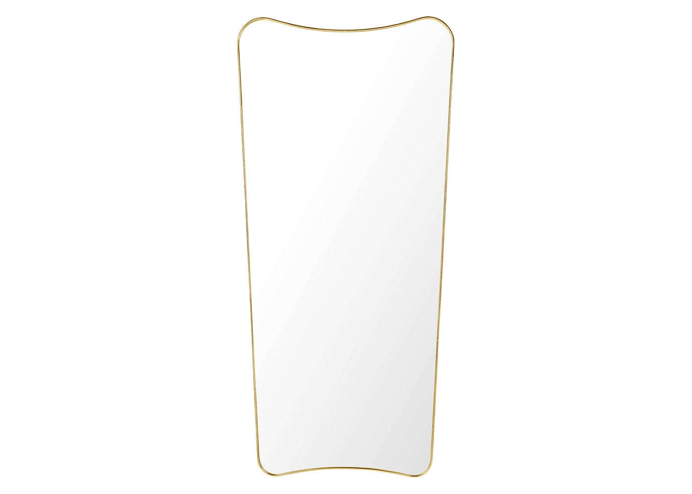 Gubi FA33 Rectangular Wall Mirror Large Brass