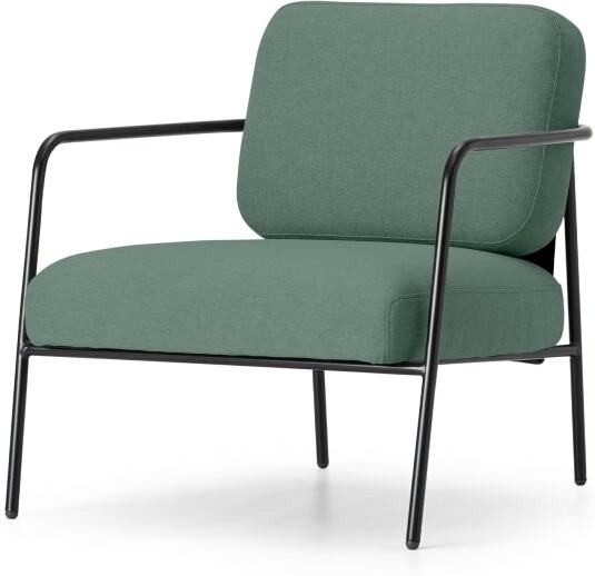 Hopper Accent Armchair, Clover Green & Marl Grey Fabric