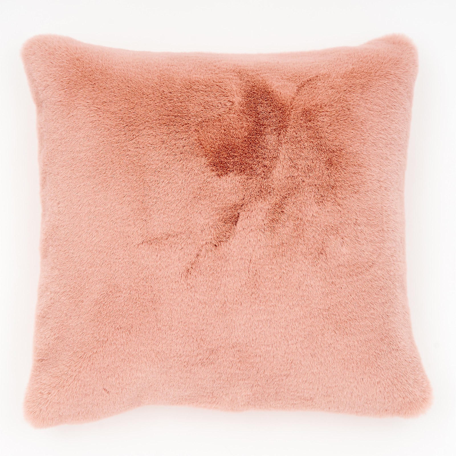 Faux Fur Rabbit Cushion - 50cm - Blush