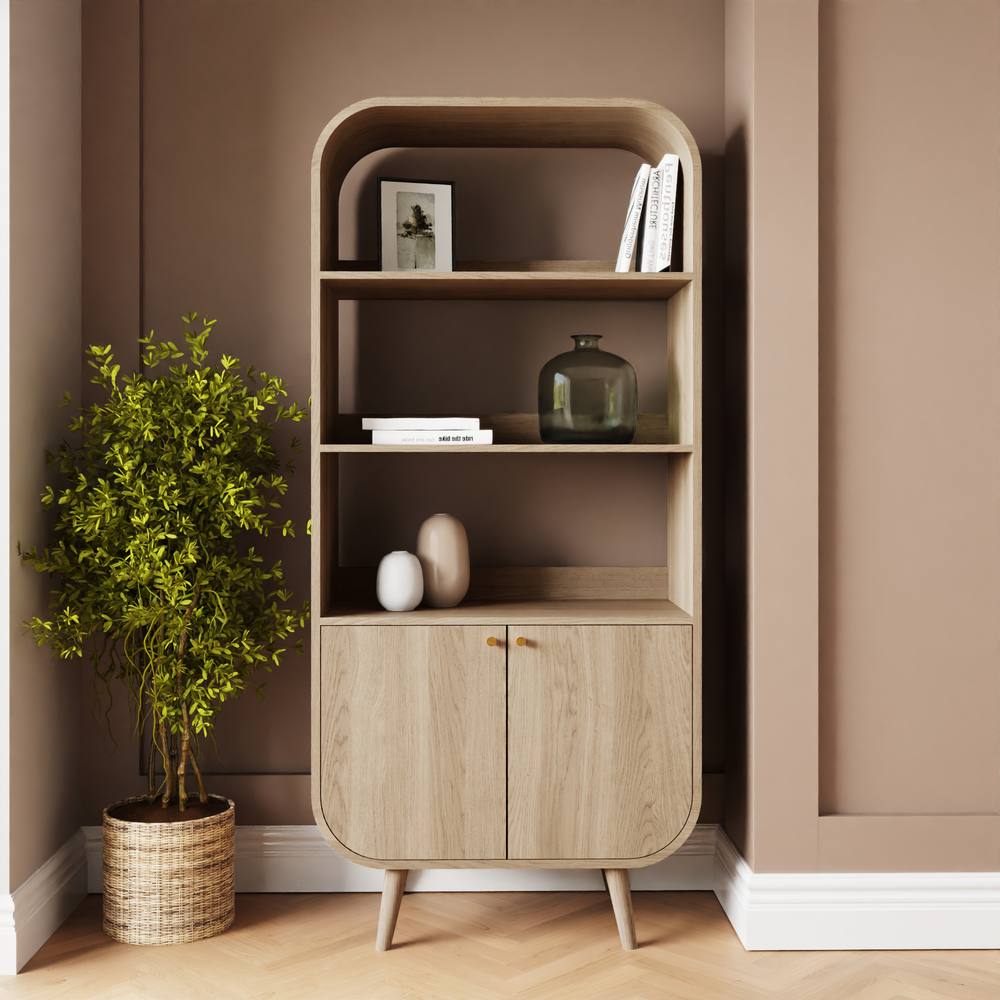 GFW Vionna Bookcase in Light Oak