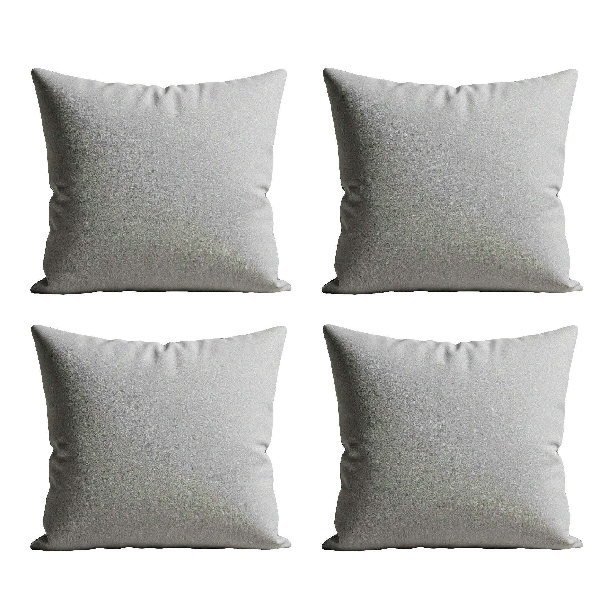 Snug City Waterproof Outdoor Garden Cushion Covers Patio Cushion Cover Cases Square Pack Of 4 in Light Grey