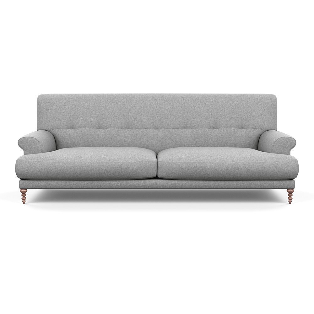 SCP Oscar 3 Seater Informal Sofa Cotton Pewter Walnut Feet