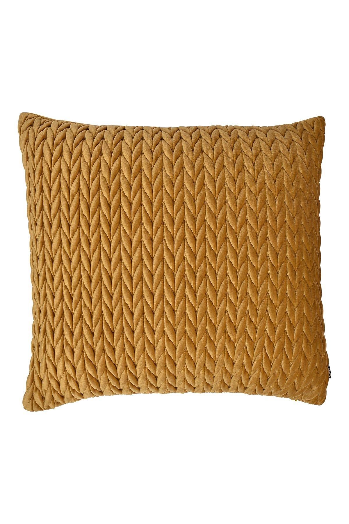 Laurence Llewelyn-Bowen 'Amory' Luxe Velvet Filled Cushion in Gold